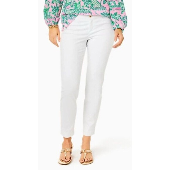 Lilly Pulitzer Kelly Textured Ankle Length Skinny Pants 0 - Picture 1 of 8